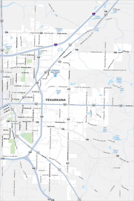 Texarkana Map Arkansas