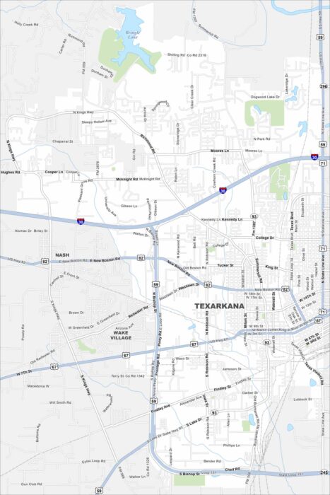 Texarkana Map Texas