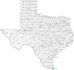Texas Counties Cities Map