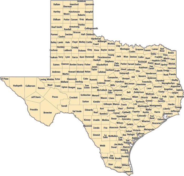 Texas County Map