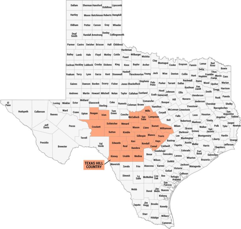 Texas Hill Country Map