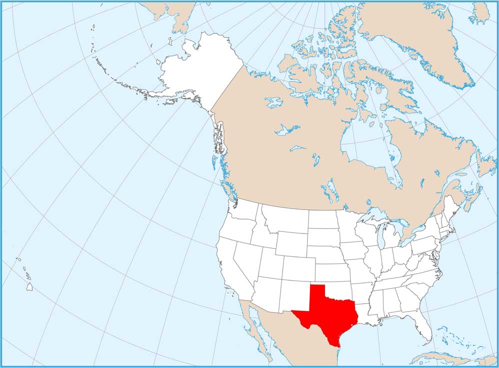 Texas Location Map