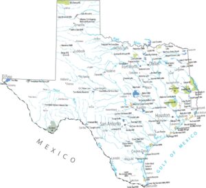 Texas National Parks and Forests Map