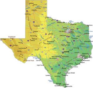 Texas Physical Map