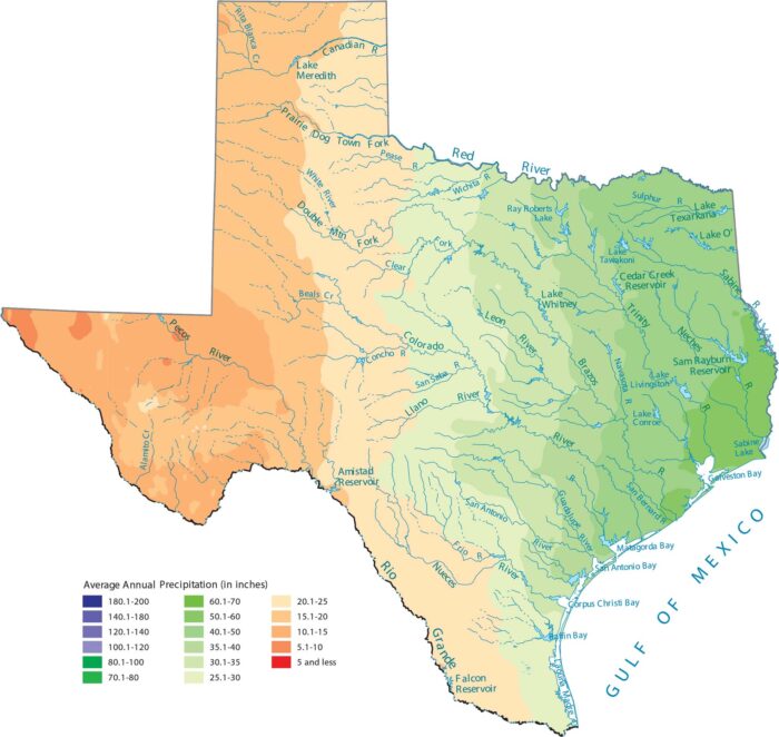 Texas Precipitation Map