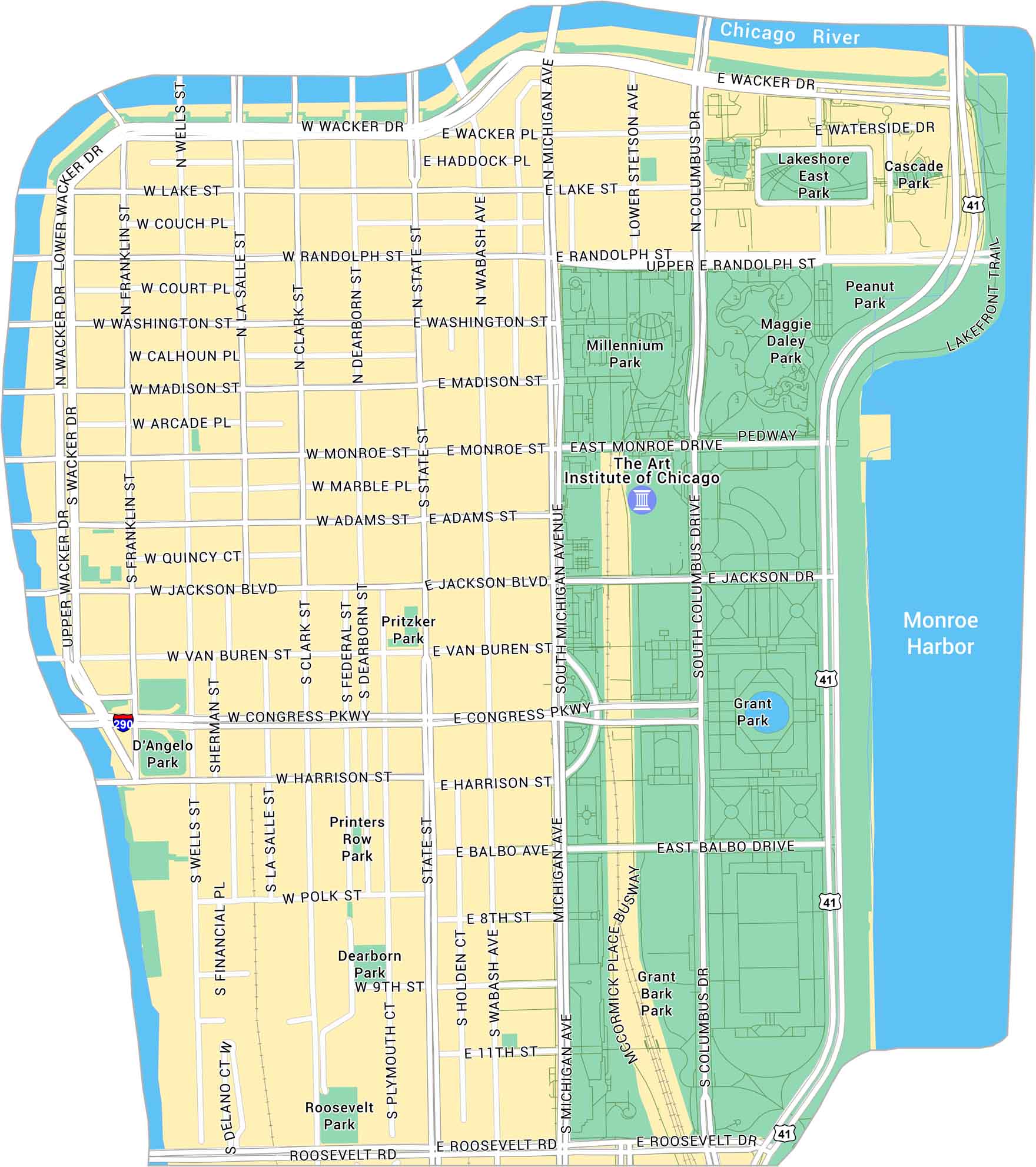 The Loop Map Chicago