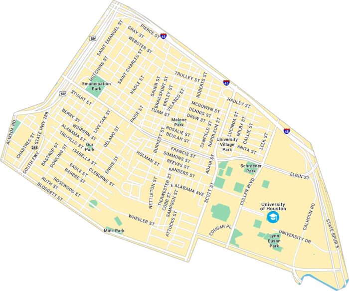 Third Ward Map Houston