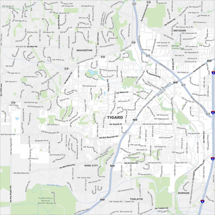 Tigard Map Oregon