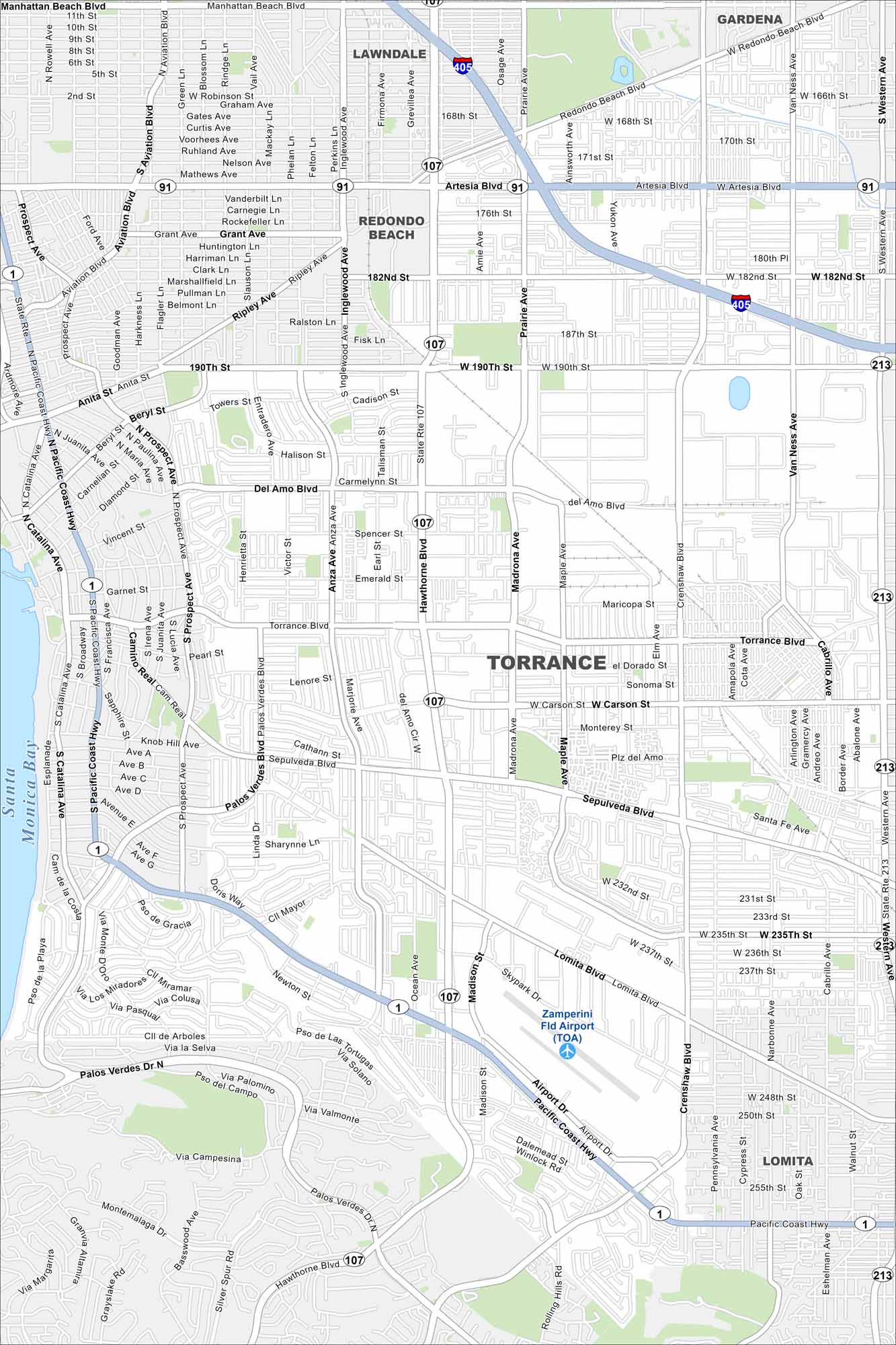 Torrance Map California