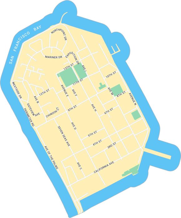 Treasure Island Map San Francisco