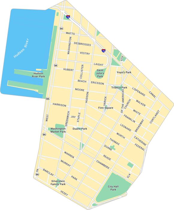 Tribeca Map New York