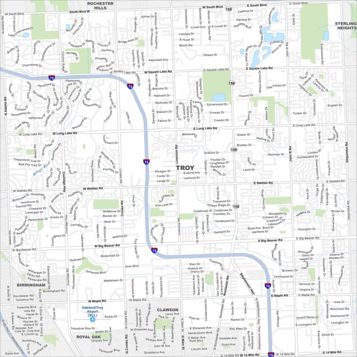 Troy Map Michigan