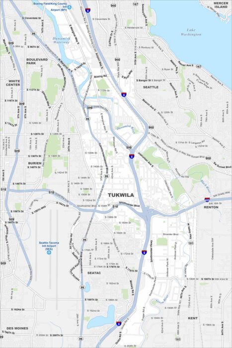 Tukwila Map Washington