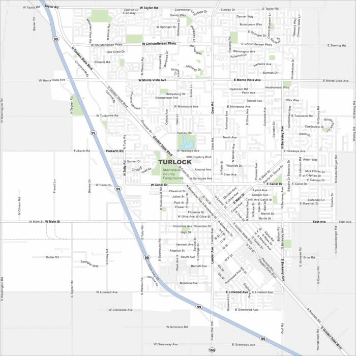Turlock Map California