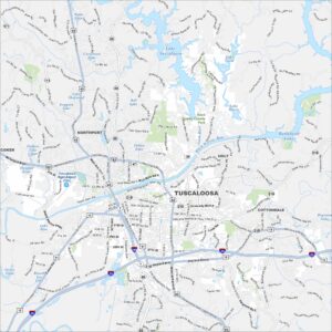 Tuscaloosa Map Alabama