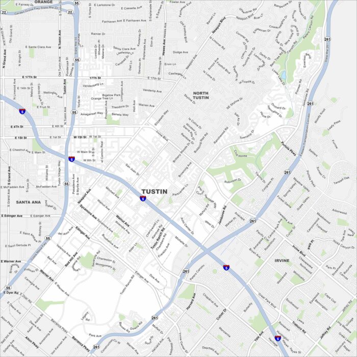 Tustin Map California