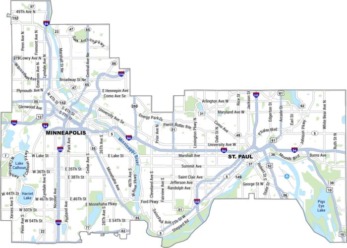 Twin Cities Map
