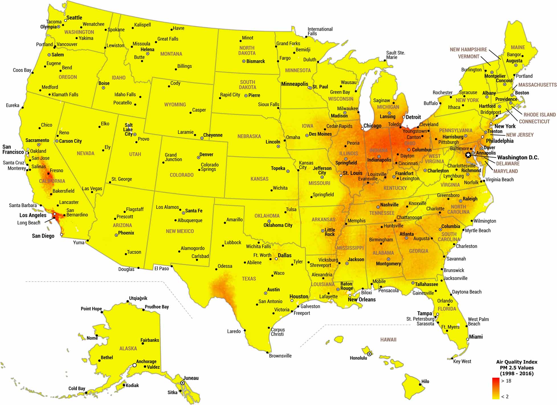 US Air Quality Map