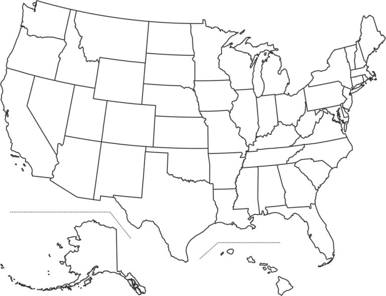 US Blank Map