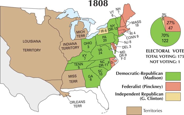 US Election 1808 Map