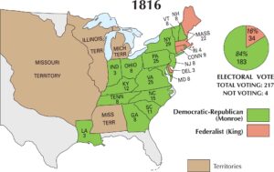 US Election 1816 Map