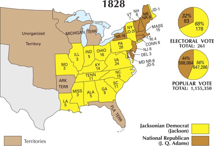 US Election 1828 Map