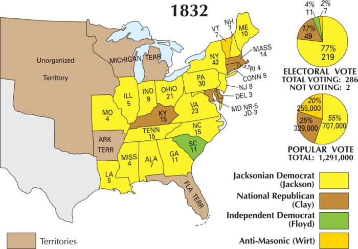 US Election 1832 Map