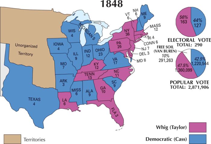 US Election 1848 Map