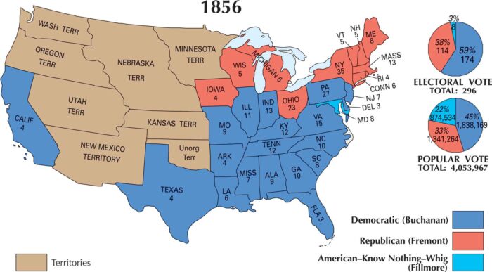 US Election 1856 Map