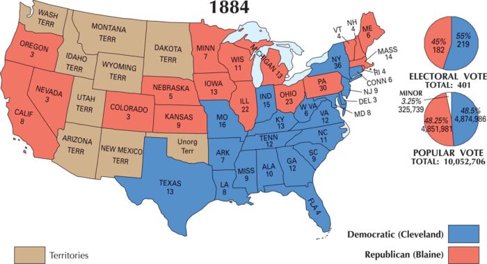 US Election 1884 Map
