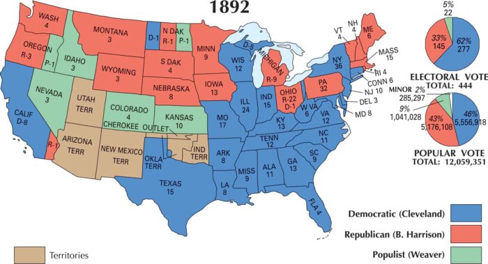 US Election 1892 Map