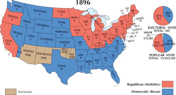 US Election 1896 Map