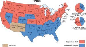 US Election 1908 Map
