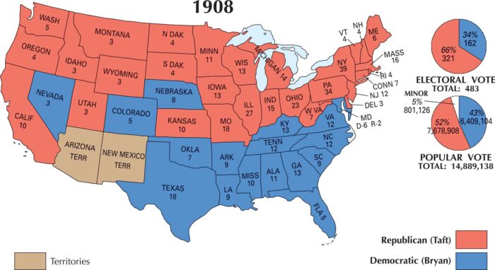 US Election 1908 Map