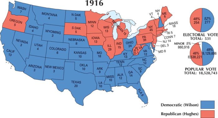 US Election 1916 Map
