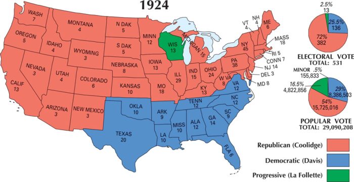US Election 1924 Map