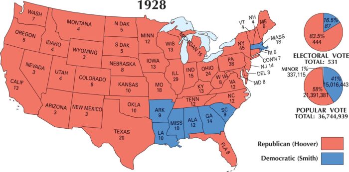 US Election 1928 Map