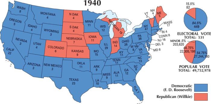 US Election 1940 Map