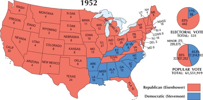 US Election 1952 Map