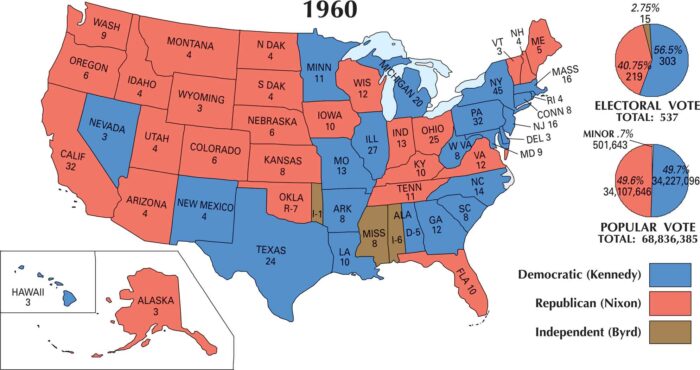 US Election 1960 Map