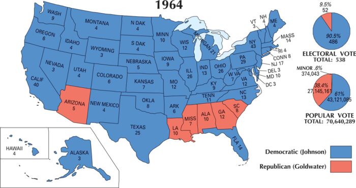 US Election 1964 Map