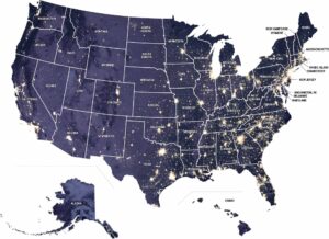 US Light Pollution Map