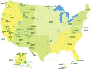 US National Parks Map