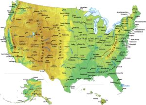 US Physical Map