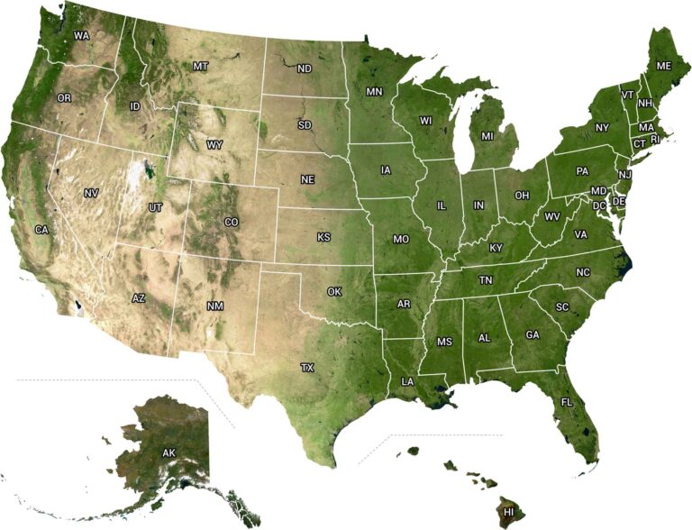 US Satellite Map