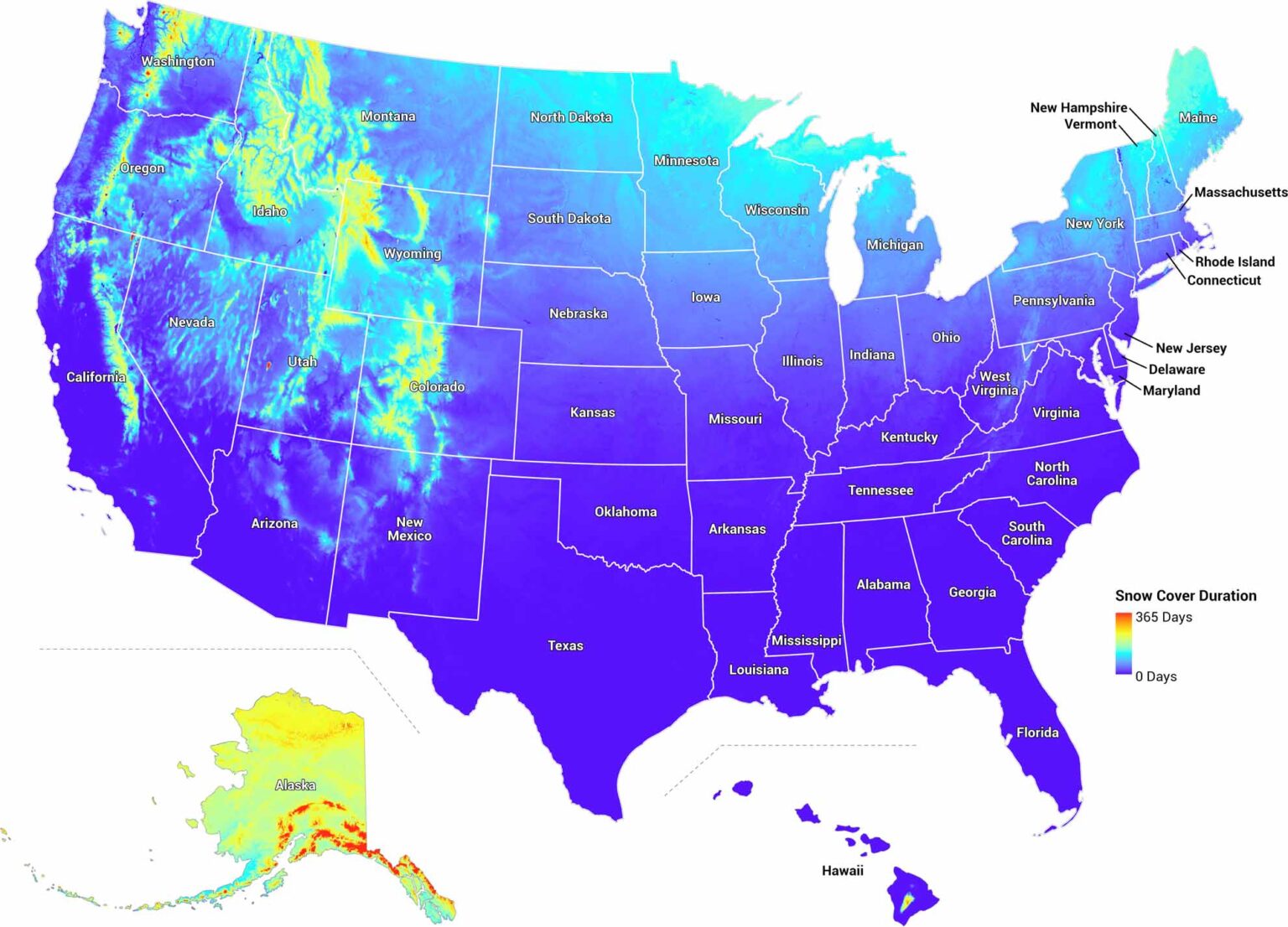 US Mean Annual Relative Humidity Map - US Maps