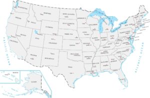 US State Capitals Map