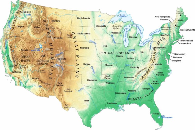 US Terrain Map