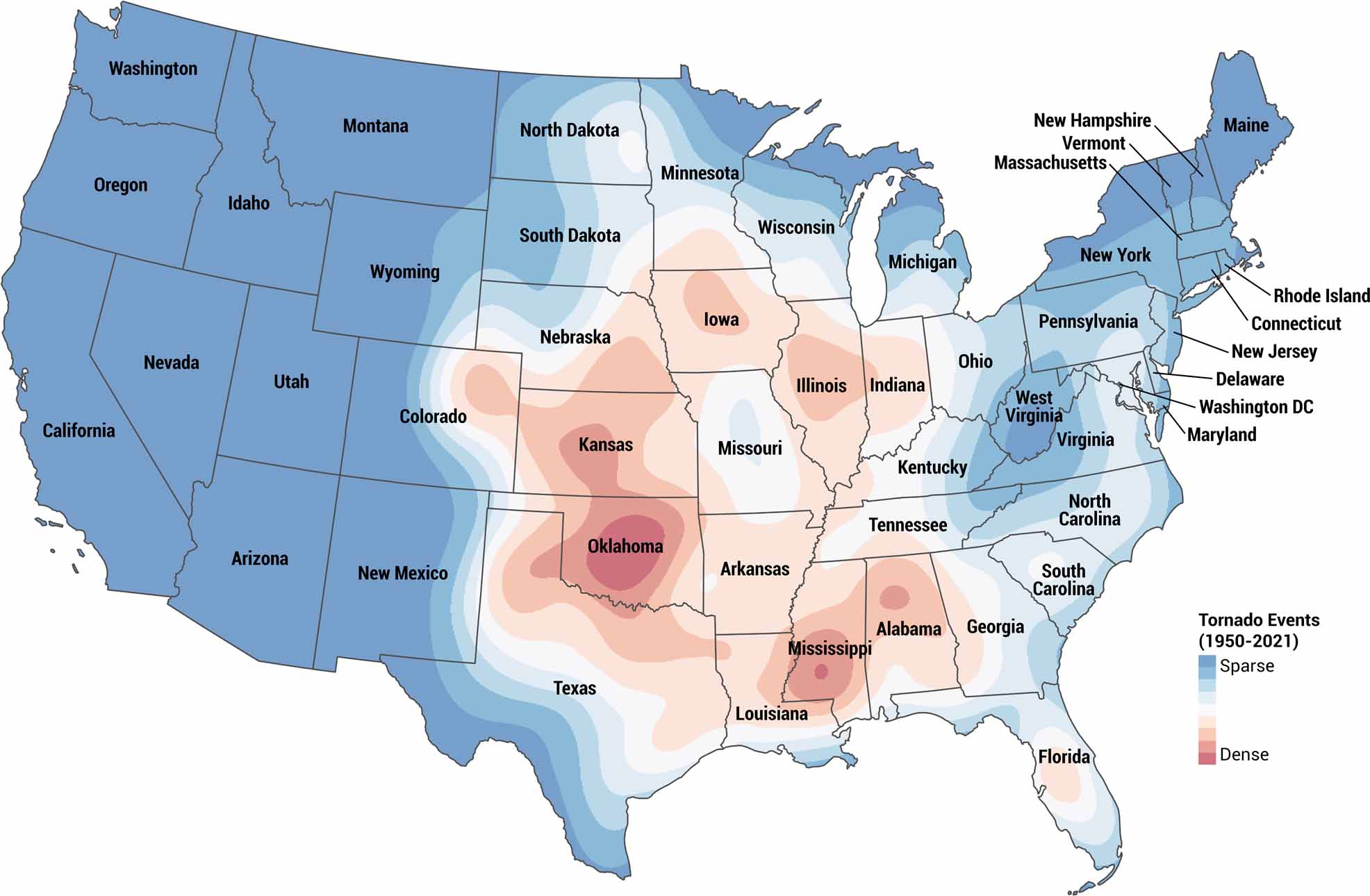 US Tornado Map