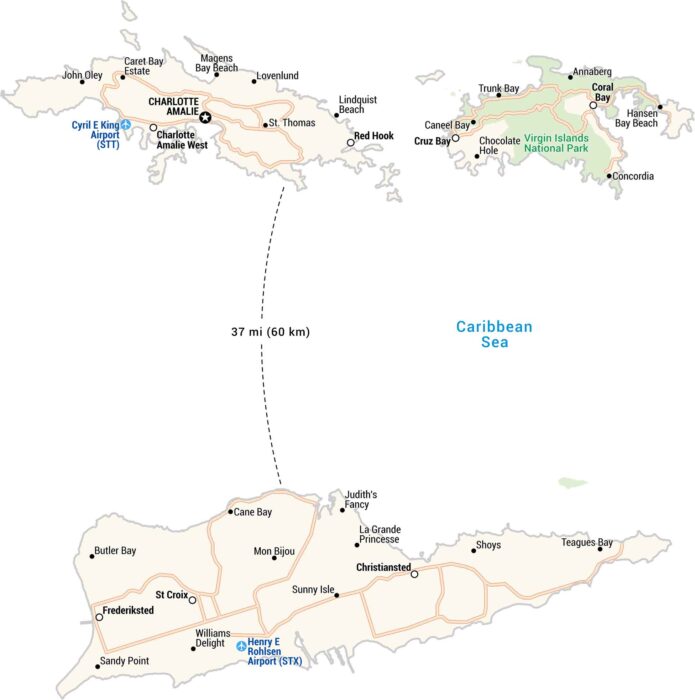 US Virgin Islands Map